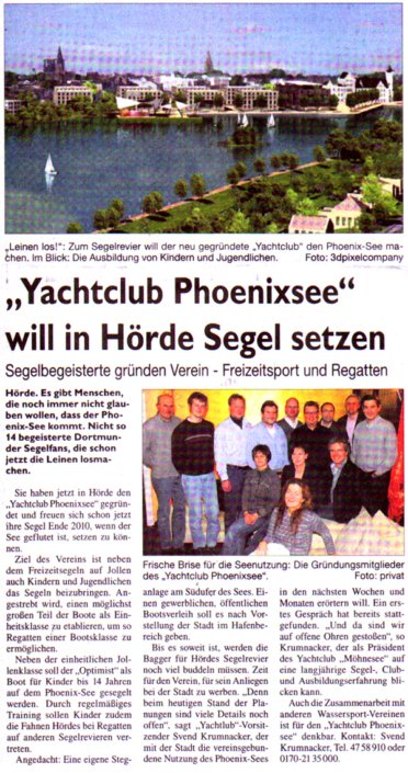 Yachtclub Phoenixsee Presse